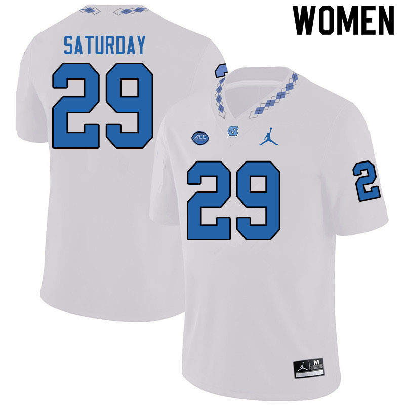 Jordan Brand Women #29 Jeffrey Saturday North Carolina Tar Heels College Football Jerseys Sale-White